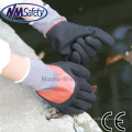 NMSAFETY double revêtement nitrile gants anti huile travail gants machine